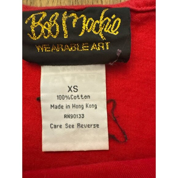 Bob Mackie Red Sailor T-Shirt Size XS Wearable Art Cotton Cruise Nautical Top - Picture 2 of 4